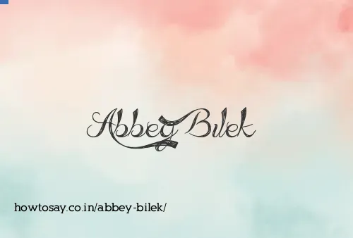 Abbey Bilek