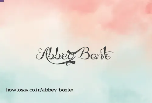 Abbey Bonte