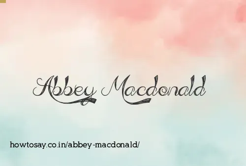 Abbey Macdonald