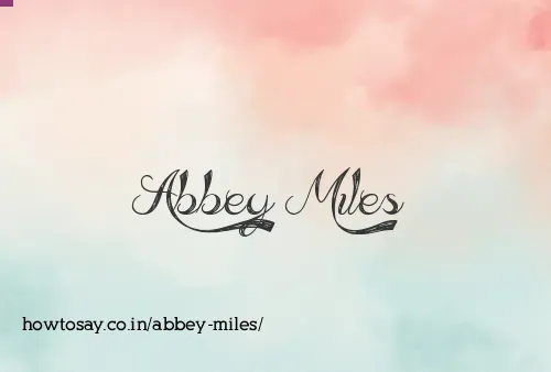 Abbey Miles