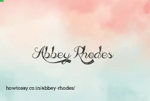 Abbey Rhodes