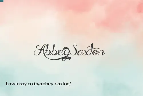 Abbey Saxton