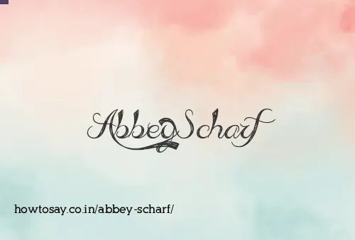 Abbey Scharf