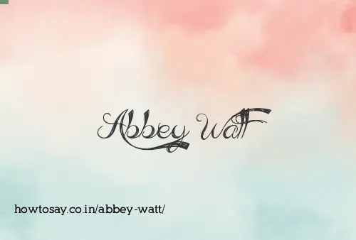 Abbey Watt