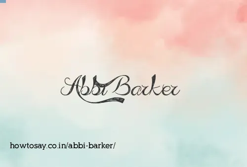 Abbi Barker