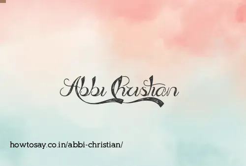 Abbi Christian