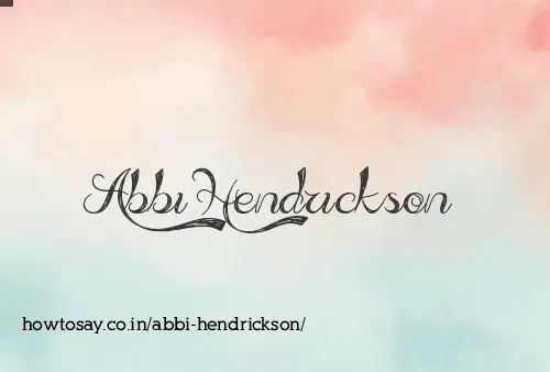 Abbi Hendrickson