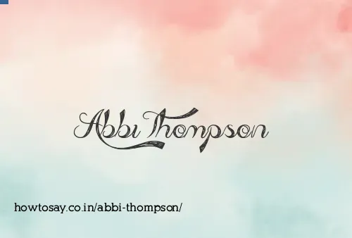 Abbi Thompson