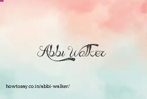 Abbi Walker