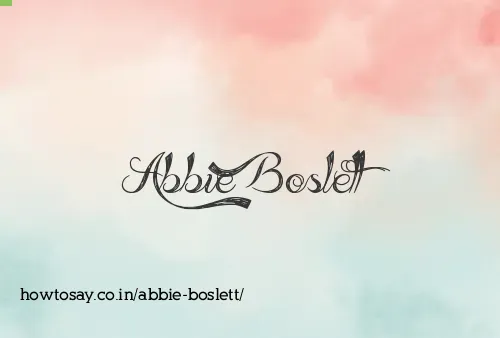 Abbie Boslett
