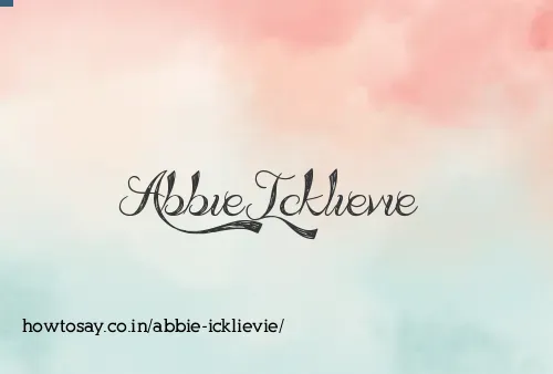 Abbie Icklievie