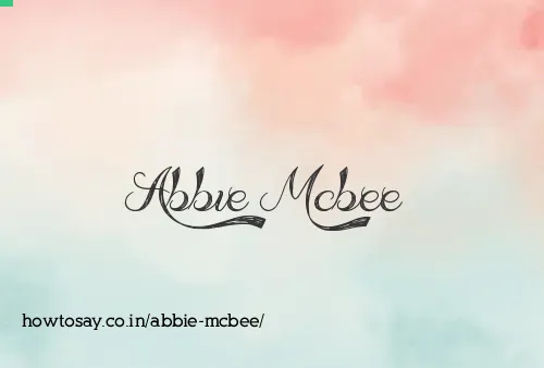 Abbie Mcbee
