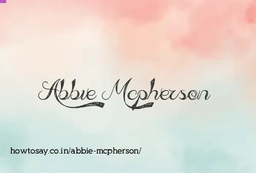 Abbie Mcpherson