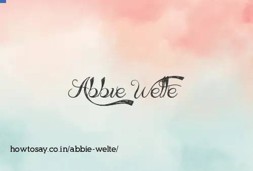 Abbie Welte