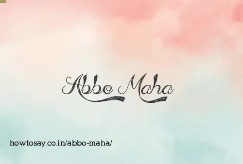 Abbo Maha