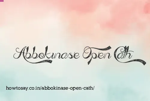 Abbokinase Open Cath