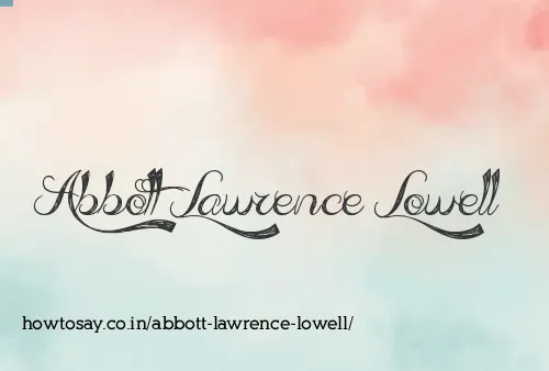 Abbott Lawrence Lowell