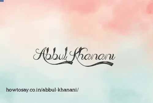 Abbul Khanani