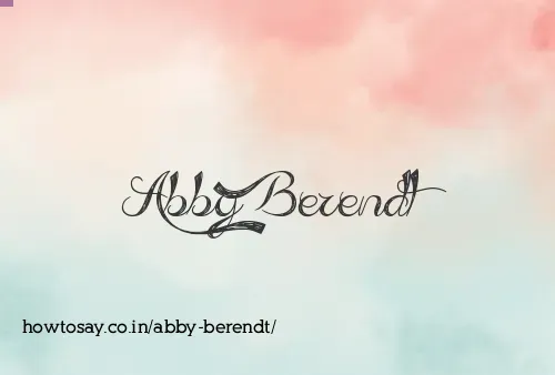 Abby Berendt