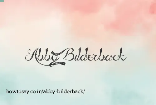 Abby Bilderback