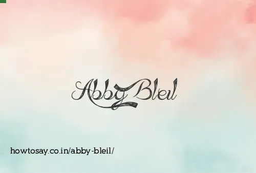 Abby Bleil