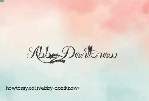 Abby Dontknow