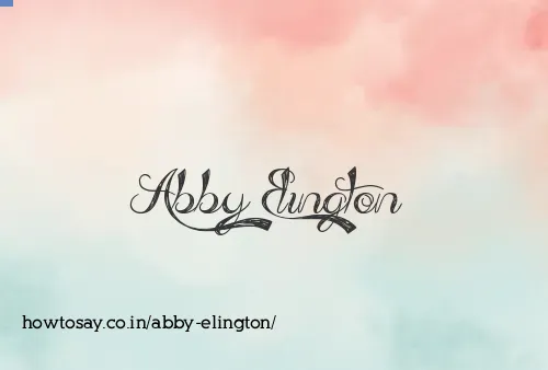 Abby Elington