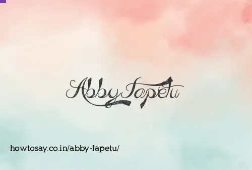 Abby Fapetu