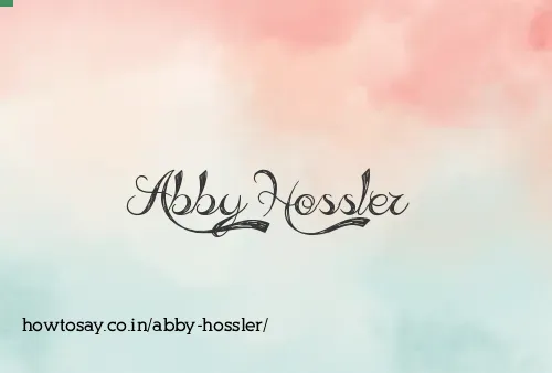 Abby Hossler