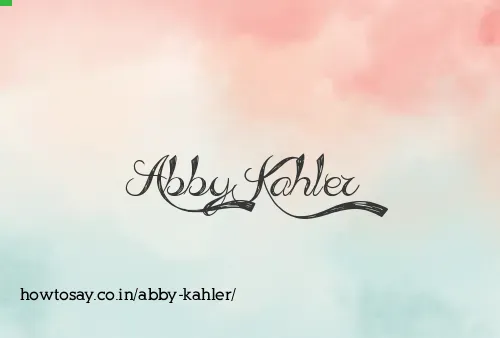 Abby Kahler