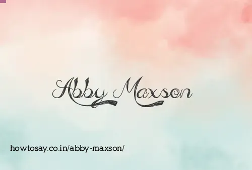 Abby Maxson