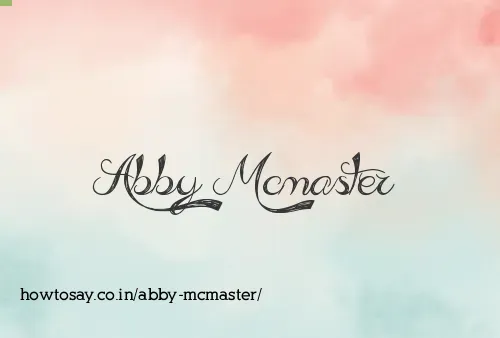 Abby Mcmaster