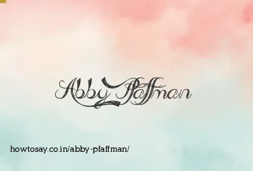 Abby Pfaffman