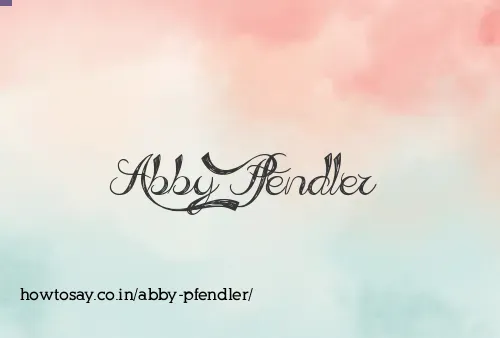 Abby Pfendler