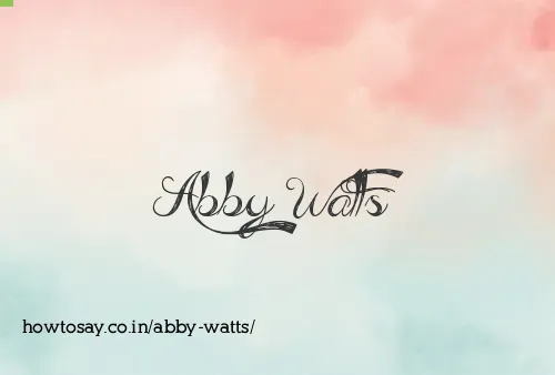 Abby Watts