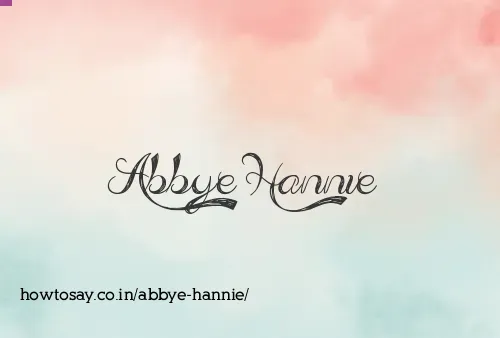 Abbye Hannie