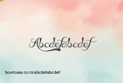 Abcdefabcdef