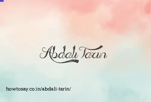 Abdali Tarin