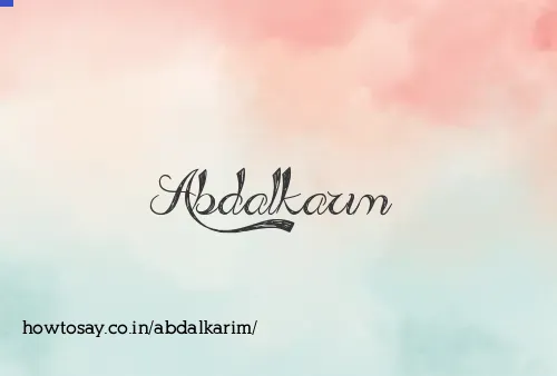 Abdalkarim
