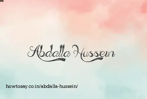 Abdalla Hussein