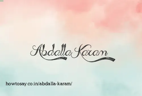 Abdalla Karam
