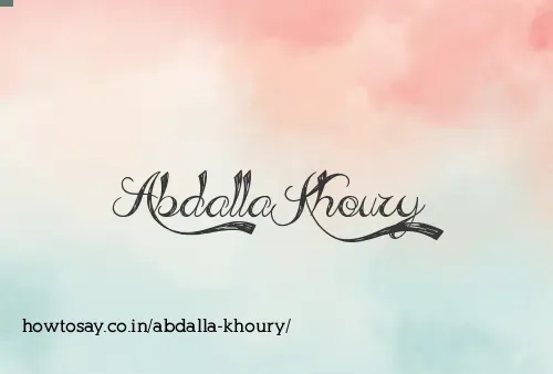 Abdalla Khoury
