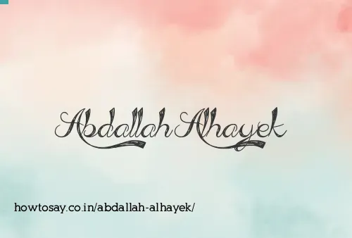 Abdallah Alhayek