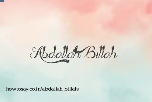 Abdallah Billah
