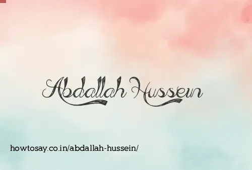 Abdallah Hussein