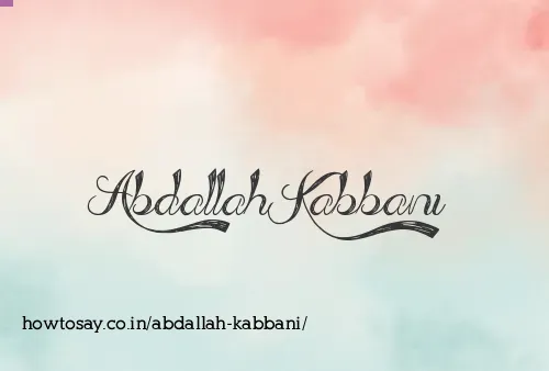 Abdallah Kabbani