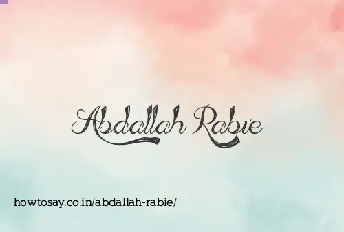 Abdallah Rabie
