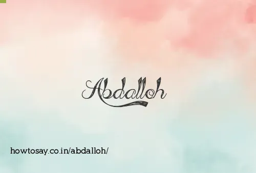 Abdalloh