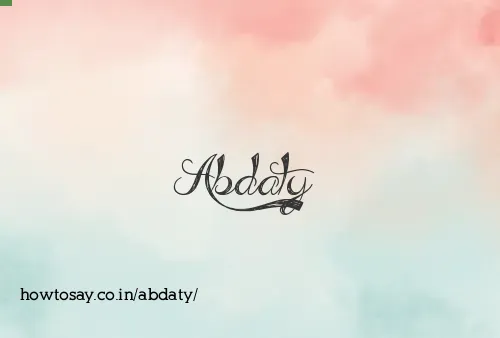 Abdaty