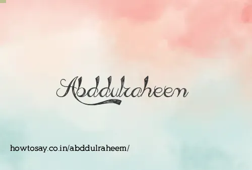 Abddulraheem